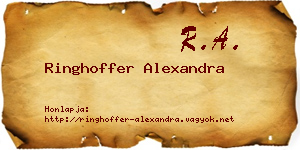Ringhoffer Alexandra névjegykártya